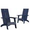 Flash Furniture Navy Modern 2 Slat Back Adirondack Chairs, PK2 2-JJ-C14509-NV-GG - alternate 9